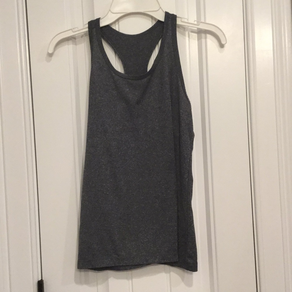 Light gray racer back tank top